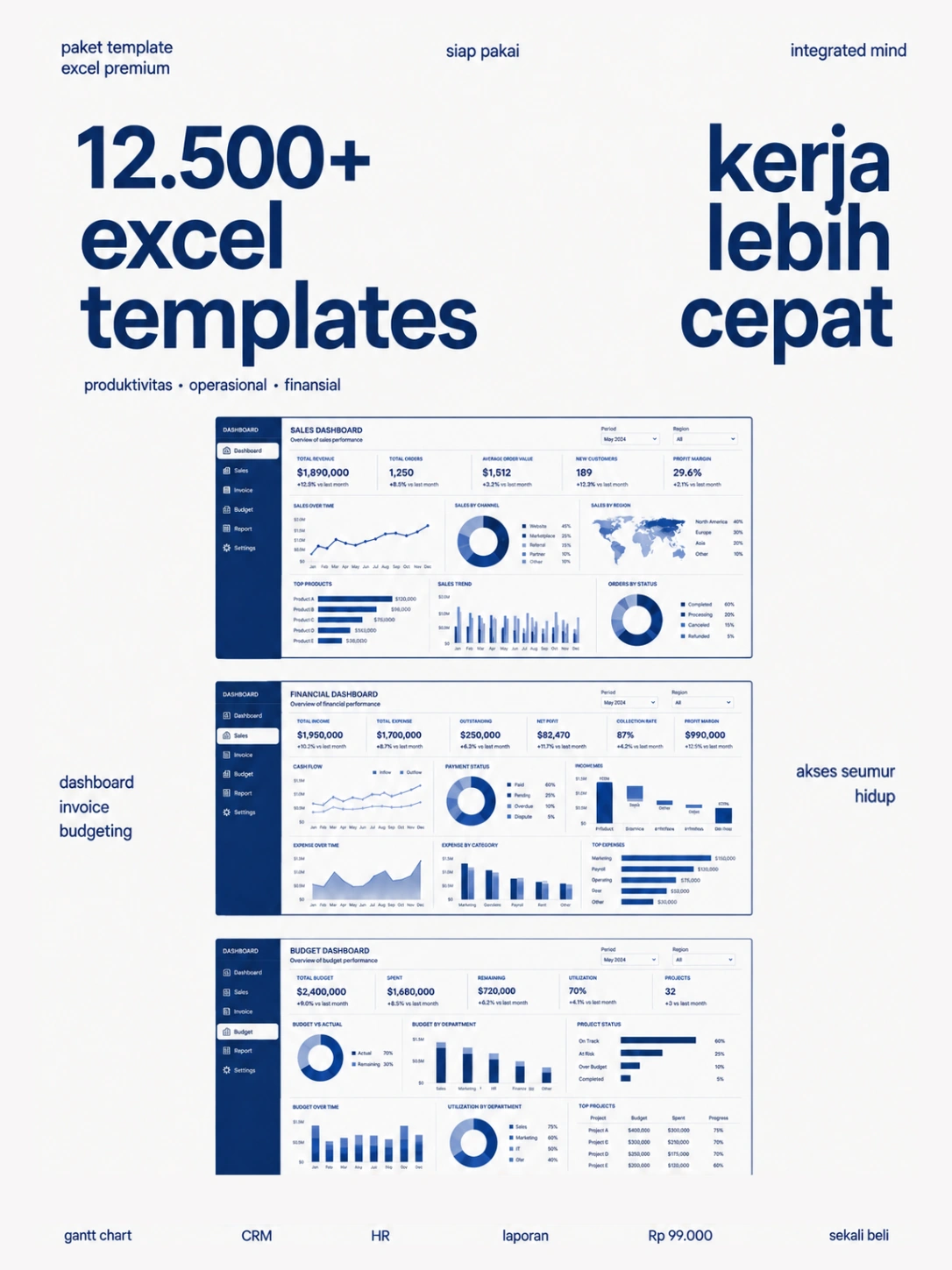 Preview 12.500+ Excel templates